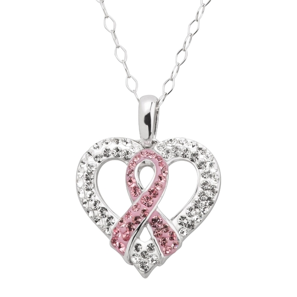 Breast Cancer Ribbon Pendant - Picture 1 of 3
